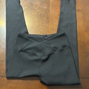 Black Ribbed Leggings